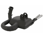Marmitta RACING SIP ROAD 2.0 nera doppio scarico cromato VESPA PX PE 125 150