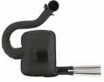 Marmitta RACING SIP ROAD 2.0 nera doppio scarico cromato VESPA PX PE 125 150