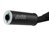 200.2019/S Marmitta Polini Vespa PX 125 150 200 Con silenziatore in alluminio nero