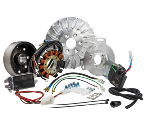 Accensione elettronica SIP PERFORMANCE by VAPE, SPORT, per Lambretta DL/GP, volano ca.: 1660g in alluminio CNC, 9 bobine, 12 magneti, 12V, AC 110 watt, anticipo variabile