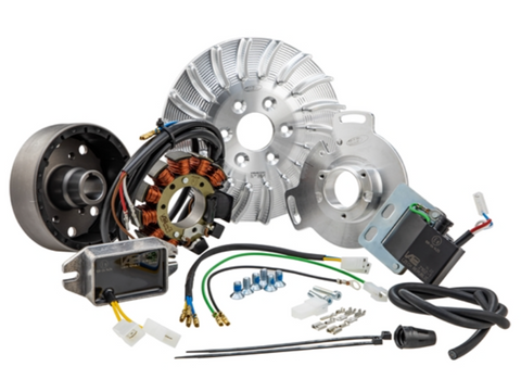 Accensione elettronica SIP PERFORMANCE by VAPE, SPORT, per Lambretta LI/LIS/SX/TV, volano ca.: 1660g in alluminio CNC, cono 21mm, 9 bobine, 12 magneti, 12V, AC 110 watt, anticipo variabile
