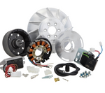 Accensione elettronica SIP PERFORMANCE by VAPE, SPORT, per kit cilindro BFA 306cc Vespa 125 GTR, TS, 150 Sprint Veloce, 200 Rally, PX, PE, Lusso, Cosa, volano ca.: 1660g in alluminio CNC, 9 bobine, 12 magneti, 12V, AC 110 watt, anticipo variabile