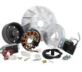 Accensione elettronica SIP PERFORMANCE by VAPE, SPORT, per kit cilindro BFA 306cc Vespa 125 GTR, TS, 150 Sprint Veloce, 200 Rally, PX, PE, Lusso, Cosa, volano ca.: 1660g in alluminio CNC, 9 bobine, 12 magneti, 12V, AC 110 watt, anticipo variabile