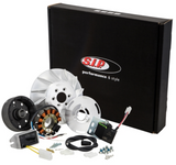 Accensione elettronica SIP PERFORMANCE by VAPE, SPORT, per Vespa 125 VNA, VNB, GT, GTR, Super, TS 1°, 150 VBA, VBB, GL, Sprint, Super, volano ca.: 1600g in alluminio CNC, 9 bobine, 12 magneti, 12V, AC 110 watt, anticipo variabile