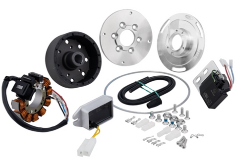 Accensione elettronica SIP PERFORMANCE by VAPE, SPORT, per Vespa 125, V15-33, VM, VN1, volano ca.: 1250g in acciaio, 9 bobine, 12 magneti, 12V, AC 110 watt, anticipo variabile