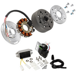 Accensione elettronica SIP PERFORMANCE by VAPE SPORT per Vespa 125 VN2, 150 VL, VB, volano ca.: 1250g in acciaio, 9 bobine, 12 magneti, 12V, AC 110 watt, anticipo variabile
