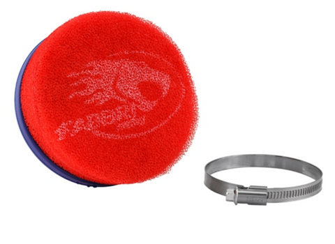 Filtro aria STRADALE FABBRI RACING ROSSO Ø esterno=105mm Øimbocco=65mm L=45mm