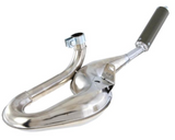 Marmitta Espansione SIMONINI Vespa PX125-150, Sprint, GTR, GT, TS, Super CROMATA, silenziatore in CARBONIO