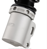 Ammortizzatore SIP PERFORMANCE 2.0 anteriore per Vespa PK 50-125 XL, corpo: argento OPACO, molla: nera, precarico molla regolabile, alluminio, l=185 mm