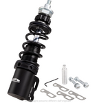 Ammortizzatore SIP PERFORMANCE 2.0 anteriore per Vespa PK 50-125 XL, corpo: nero OPACO, molla: nera, precarico molla regolabile, alluminio, l=185 mm