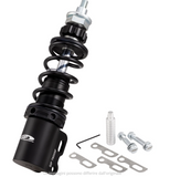 Ammortizzatore SIP PERFORMANCE 2.0 anteriore per Vespa PK 50-125 XL, corpo: nero OPACO, molla: nera, precarico molla regolabile, alluminio, l=185 mm