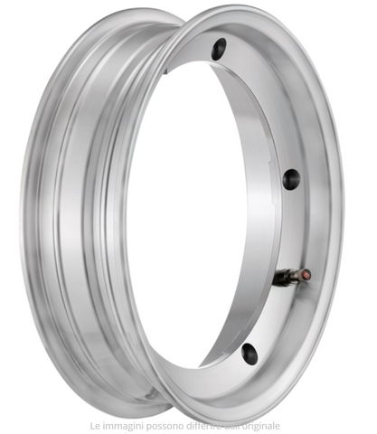 Cerchio in lega tubeless 2.0 SIP 2.50-10 alluminio lucido per Vespa 50 125 ET3 Primavera PK PX T5