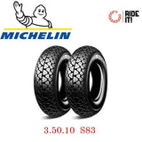 Coppia Pneumatici Michelin 3 50 10 S83 Vespa PX SPRINT - Lambretta