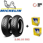 Coppia Pneumatici + Camere d'aria Michelin 3 00 10 S83 Vespa * SPECIAL ET3 PRIMAVERA