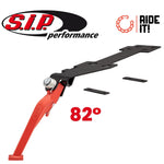 Cavalletto laterale vespa px 125 150 200 t5 pk 50 1977-2017 SIP 82 gradi rosso