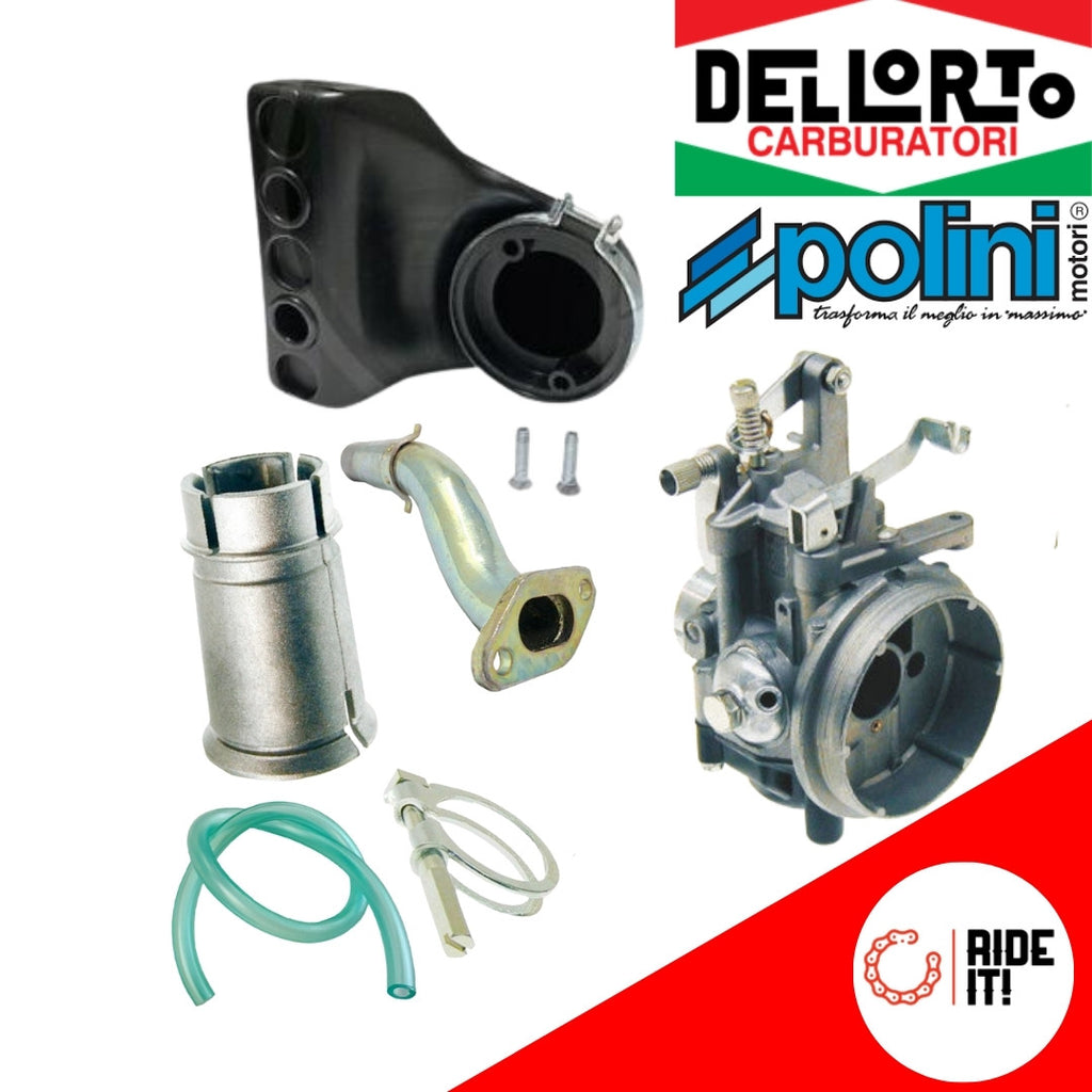 RIDEIT  KIT Carburatore 19-19 Completo Dellorto Polini PIAGGIO VESPA 50  SPECIAL / L N R – RIDEITSTORE