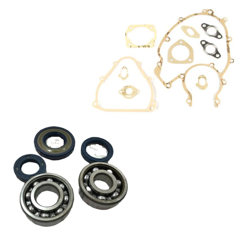 Kit Serie guarnizioni motore + cuscinetti e paraoli albero motore cono 20 per vespa 50 special n l r