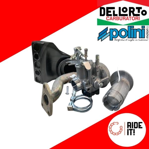 RIDEIT  Kit Completo Carburatore 19 19 Collettore + Bocchettone + filtro  Polini Vespa* PK 50 XL N RUSH* – RIDEITSTORE