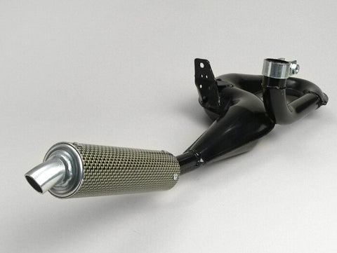 Marmitta Espansione SIMONINI Vespa PX125-150, Sprint, GTR, GT, TS, Super NERA, silenziatore in CARBONIO