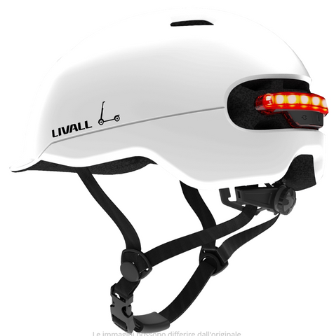 Casco LIVALL C20 CASCO BICICLETTA MONOPATTINO ELETTRICO E-SCOOTER LED BIANCO