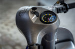 Contachilometri e contagiri SIP 2.0 Carbon per Vespa PX 1 serie, 14.000rpm, colore quadrante: nero Carbon cornice nera