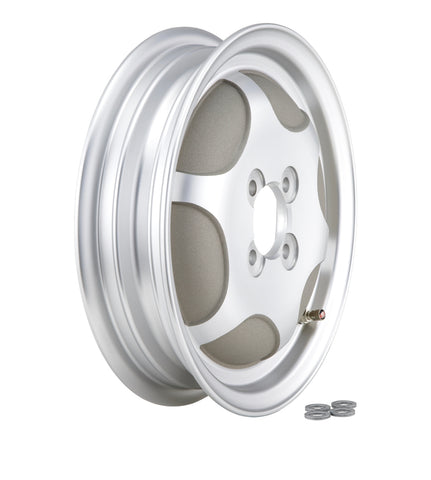 Cerchio in lega tubeless SIP 2.15-10 argento opaco Vespa 150 GS VN VMA VBA conversione 8” a 10”