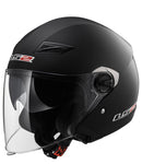 Casco jet LS2 OF569 Track Nero Opaco