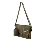 Borsa Portaoggetti Verde oliva in canvas Sip Sportello Bauletto Anteriore Per Vespa e Lambretta