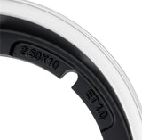 Cerchio tubeless 2.50-10” sip performance 2.0 Nero con bordo lucido vespa Vespa 50 Special, 125 Et3, Primavera, PK, PX, Rally,  PE, Sprint, GT, GS