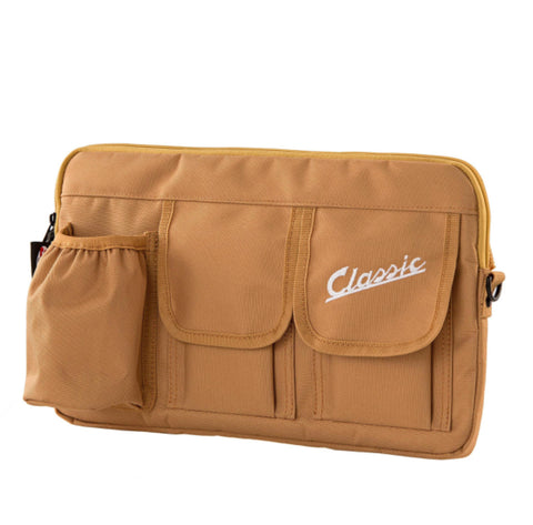Borsa Portaoggetti Marrone Sip Sportello Bauletto Anteriore Per Vespa e Lambretta