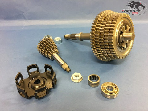 Cambio completo 5 marce FABBRI Racing z 11-56, 15-53, 18-50, 20-47, 21-46 per Vespa 50, 90, 125 ET3 Primavera, PK