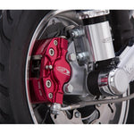 Pinza freno SIP 2 pistoncini Ø 31,5 mm, ROSSO ANODIZZATO, Vespa PX '98, MY, '11, kit GRIMECA
