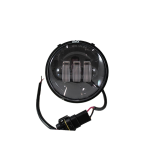 FANALE COMPLETO ANTERIORE IRON LED FONDO NERO EVOK PIAGGIO VESPA 50CC N/L/R