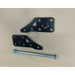 Piastre di rinforzo NERE BOLLA ELABORAZIONI da saldare al telaio per Vespa 50 smallframe