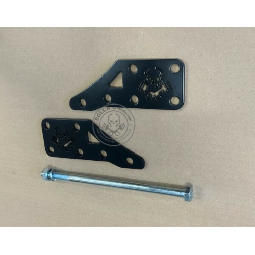 Piastre di rinforzo NERE BOLLA ELABORAZIONI da saldare al telaio per Vespa 50 smallframe