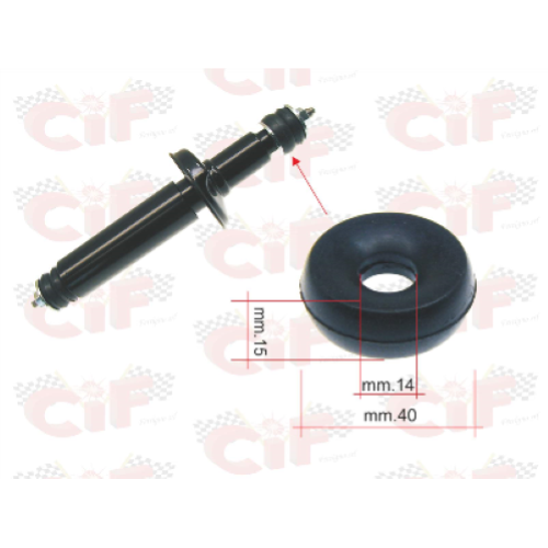 Tampone gommino inferiore battuta ammortizzatore posteriore tipo GRANDE d.14x40x15 mm per APE 50-TL2-TM1