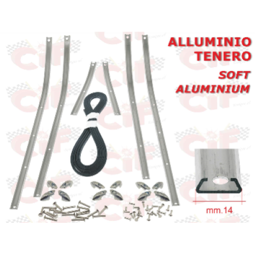 Strisce per pedana in alluminio Vespa 50L-SPECIAL-ELESTART, 90-125 PRIMAVERA-ET3 - CIF FERRIGNO