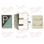 Scudetto "PIAGGIO GENOVA" smaltato con 4 graffette Vespa 125/150 dal 1953 al 1956