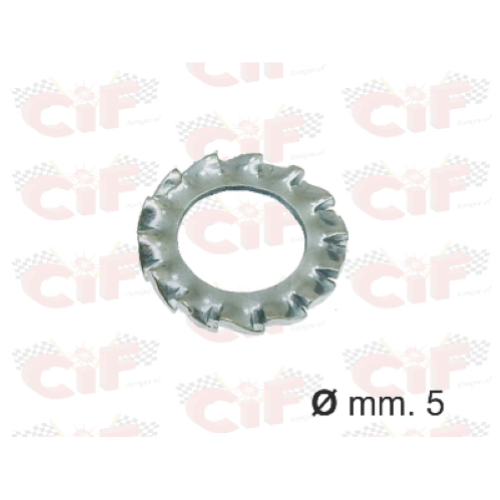 Rondella dentellata,zincata D.5mm