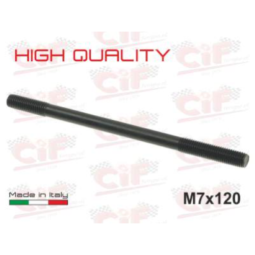 Prigioniero fissa cilindro "HIGH QUALITY" M7X120 per ciclomotori Piaggio CIAO, BRAVO, BOXER, SI