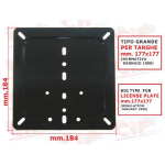 Portatarga nero vespa misura 180x180mm europea