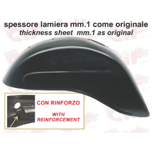 Parafango anteriore con rinforzo per Vespa 125 gt/gtr/ts, 150 sprint/sprint vel., 180/200 rally