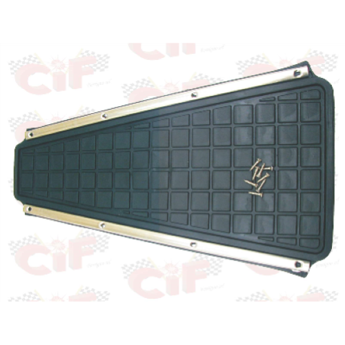 Listelli fissaggio tappetino in gomma Vespa PX-PE 125/150/200 complete di viti fissaggio