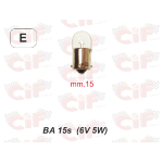 Lampadina tonda 6V 5W BA15S