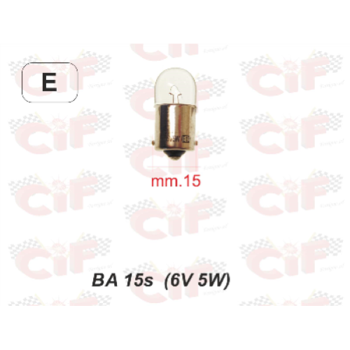 Lampadina tonda 6V 5W BA15S