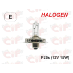 Lampadina monoluce 12V 15W P26S alogena