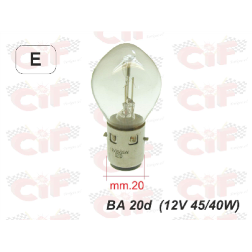 Lampadina biluce 12V 45/40W BA20D