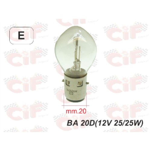 Lampadina biluce 12V 25/25W BA20D