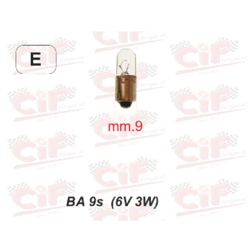 Lampadina BA9S 6V 3W