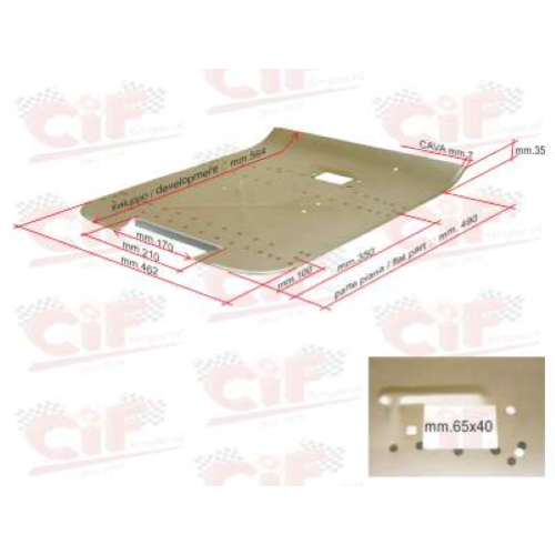 Lamierato pedana VESPA PX - PE 125-150-200 (VNX1 - VLX1 - VSX1)